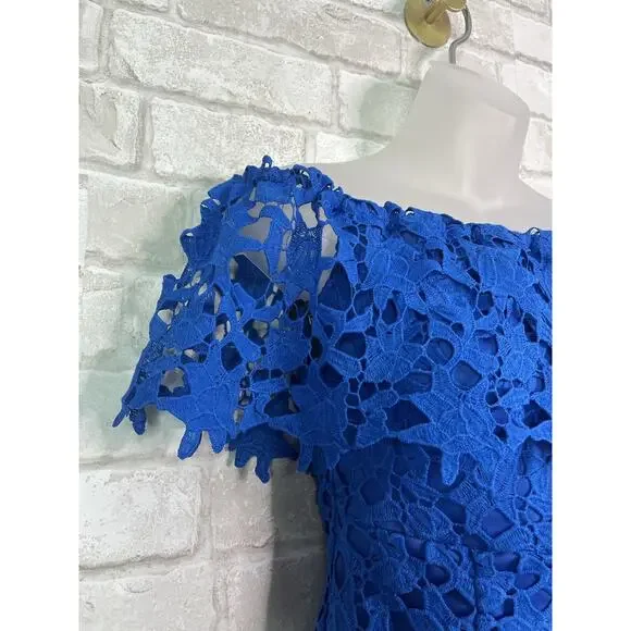NWT Lulu’s Blue Lace Dress - Picture 5 of 14